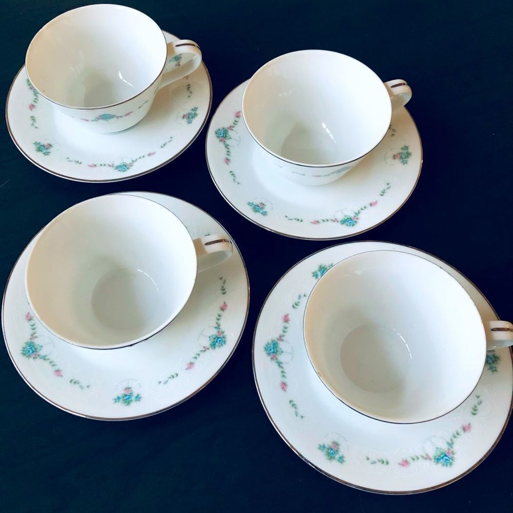 Noritake Nippon Toki Kaisha 2801 Royal Roman Tea Cups Fine China Set